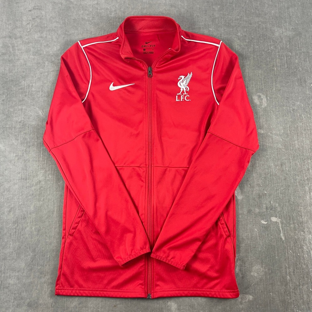 Liverpool F.C. Nike Kids Small Red Track Jacket Dri-FIT Full Zip Soccer Training